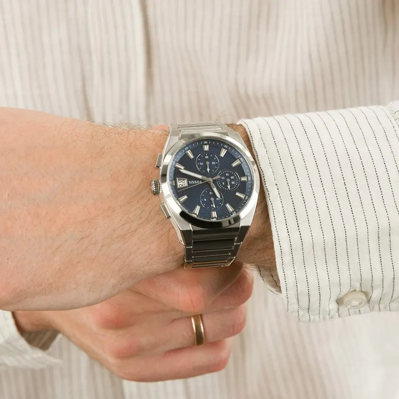 Fossil  Everett Chronograph Blue Dial Men’s Watch- FS5795